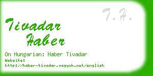 tivadar haber business card